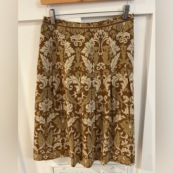 VTG JUNKO SHIMADA awaw floral pleated tuck aline skirt - Picture 1 of 8